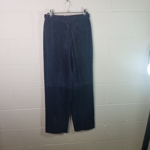 Vtg 80s blue suede trousers pants - Picture 13 of 13